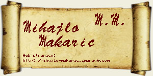 Mihajlo Makarić vizit kartica